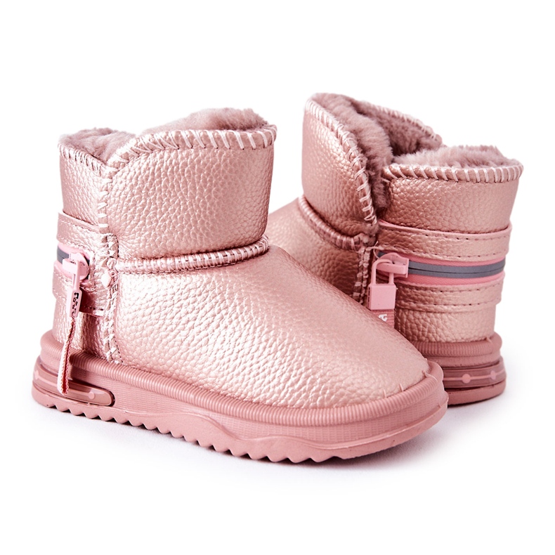 PA1 Botas de neve infantil rosa gelado
