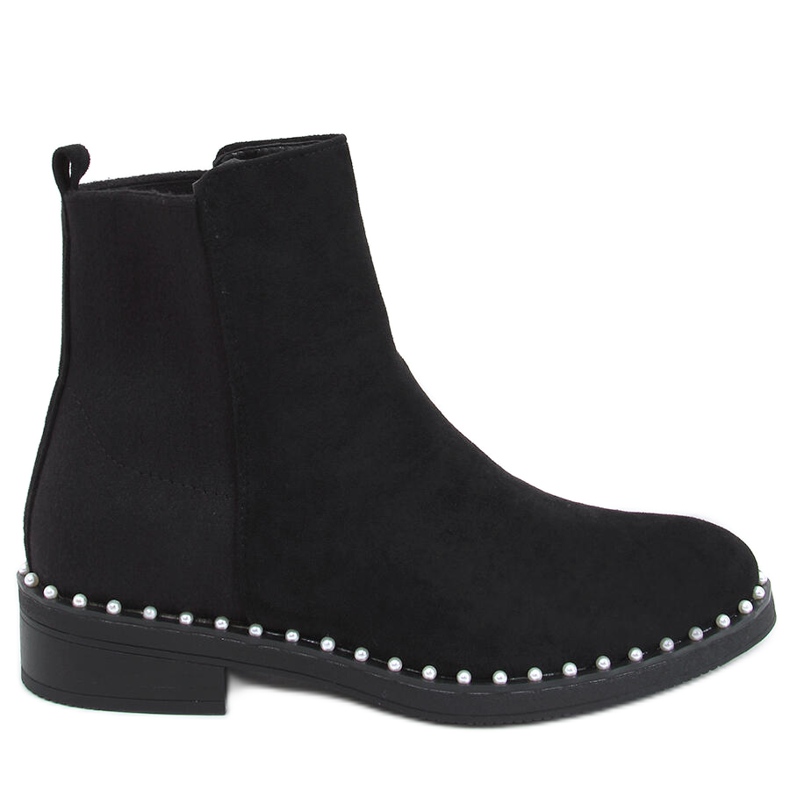 Botas Chelsea com pérolas Lando Black preto