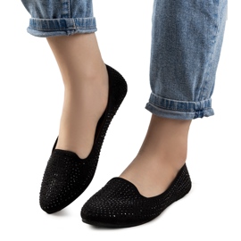 Bailarinas negras adornadas com zircônia cúbica Harriette preto Bailarinas negras adornadas com zircônia cúbica Harriette preto