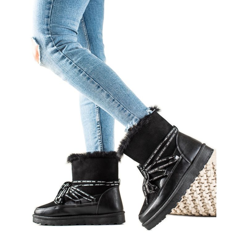 W. Potocki Botas pretas de neve potocki preto
