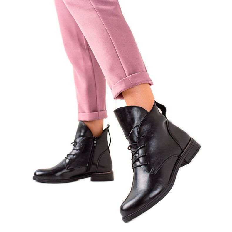 Botas clássicas pretas de Sergio Leone preto