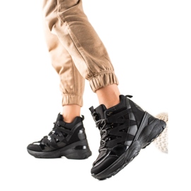 W. Potocki Bota Potocki preta confortável preto