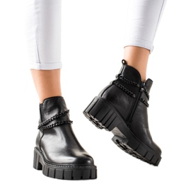 Goodin Botas na plataforma com corrente preto Goodin Botas na plataforma com corrente preto