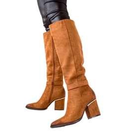 W. Potocki Botas de camelo com camurça Potocki castanho