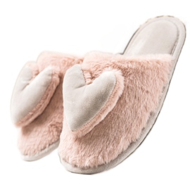 TRENDI Chinelos com coração rosa