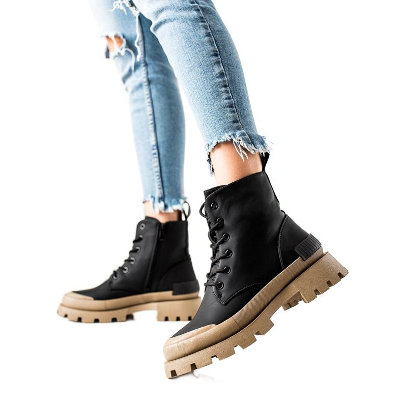 Seastar Botas de caminhada isoladas elegantes preto