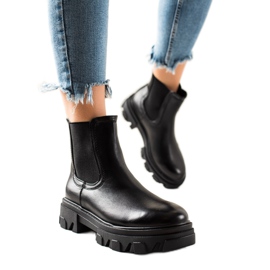 Seastar Botas elegantes da Chelsea na plataforma preto Seastar Botas elegantes da Chelsea na plataforma preto