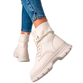 TRENDI Botas Bege Amarela