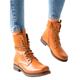 Super Mode Botas clássicas de amarrar castanho