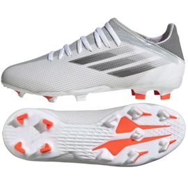 Chuteiras Adidas X Speedflow.3 Fg Jr FY3305 cinza, branco branco