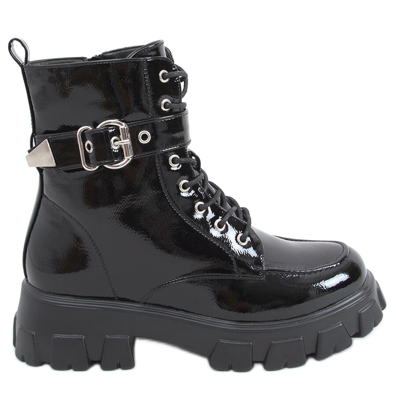 Botas laqueadas Addi Black preto