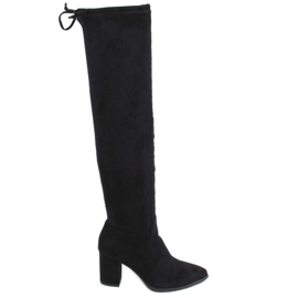 Botas de salto alto da Peti Black preto
