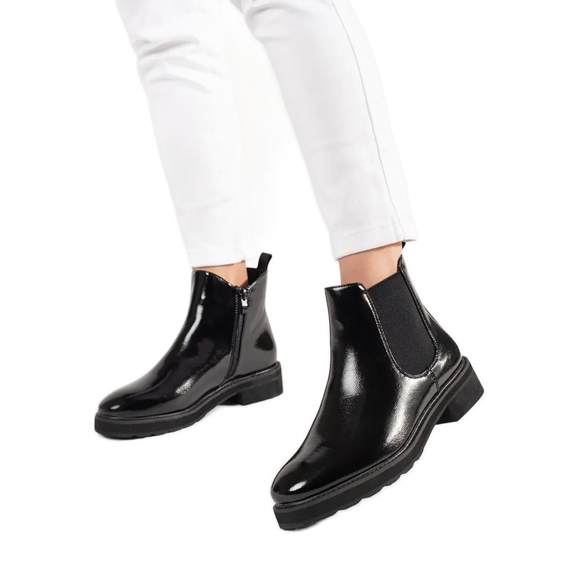 Botas pretas clássicas de Sergio Leone preto