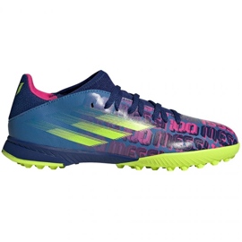Chuteiras Adidas X Speedflow Messi.3 Tf Jr FY6904 azul marinho, roxo, azul, multicolorido azul Chuteiras Adidas X Speedflow Messi.3 Tf Jr FY6904 azul marinho, roxo, azul, multicolorido azul