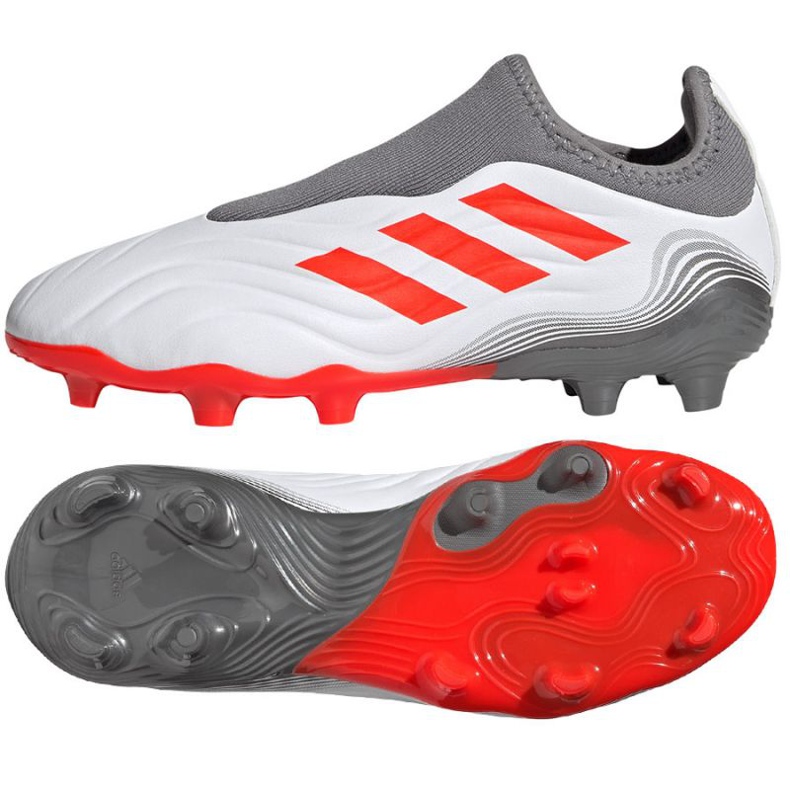 Chuteiras Adidas Copa Sense.3 Ll Fg Jr FY6155 cinzento / branco branco