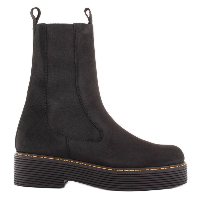 Marco Shoes Botas greta com borracha elástica preto