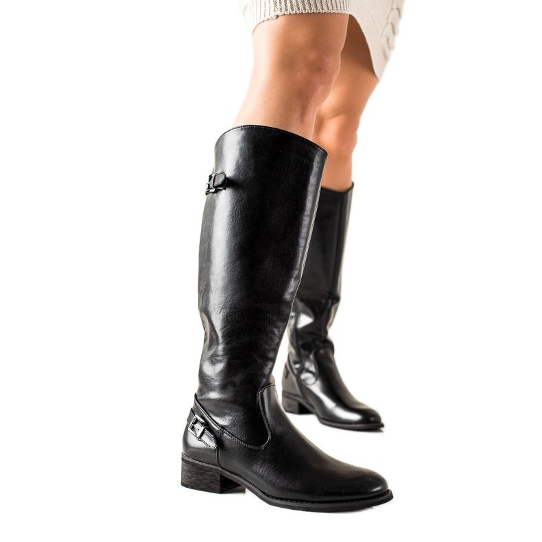 TRENDI Botas de cowboy elegantes preto