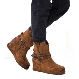 Botas femininas com isolamento de camelo no estilo boho Hanson marrom