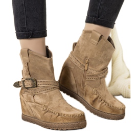 Botas femininas com isolamento bege no estilo boho Hanson