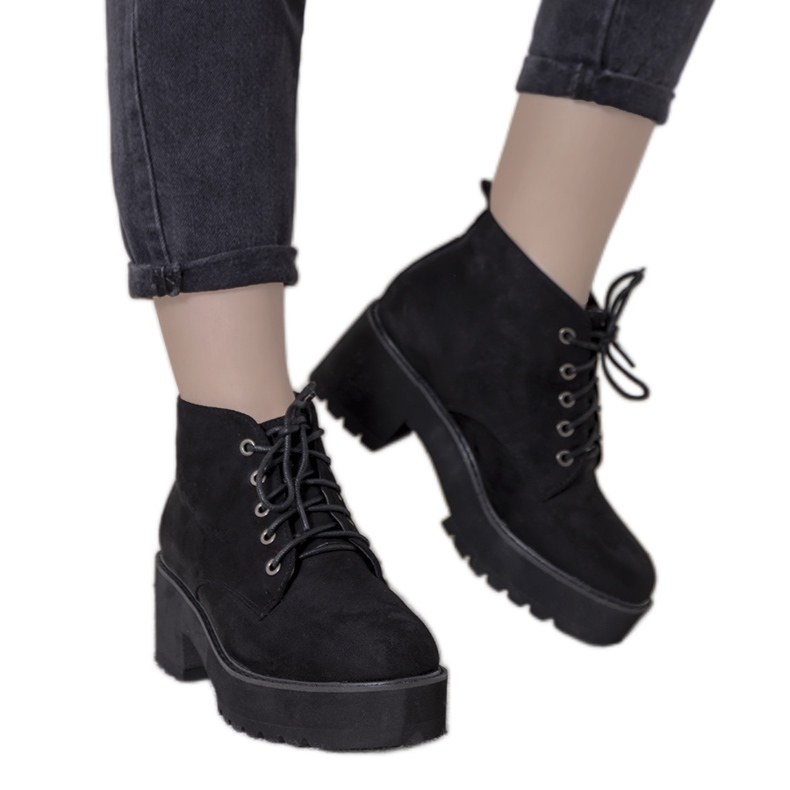 Botas de cano baixo pretas Johnson preto