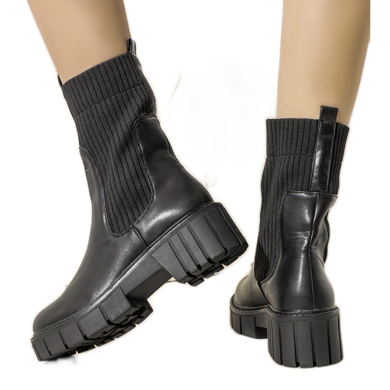 Botas pretas com isolamento da Sanders preto Botas pretas com isolamento da Sanders preto