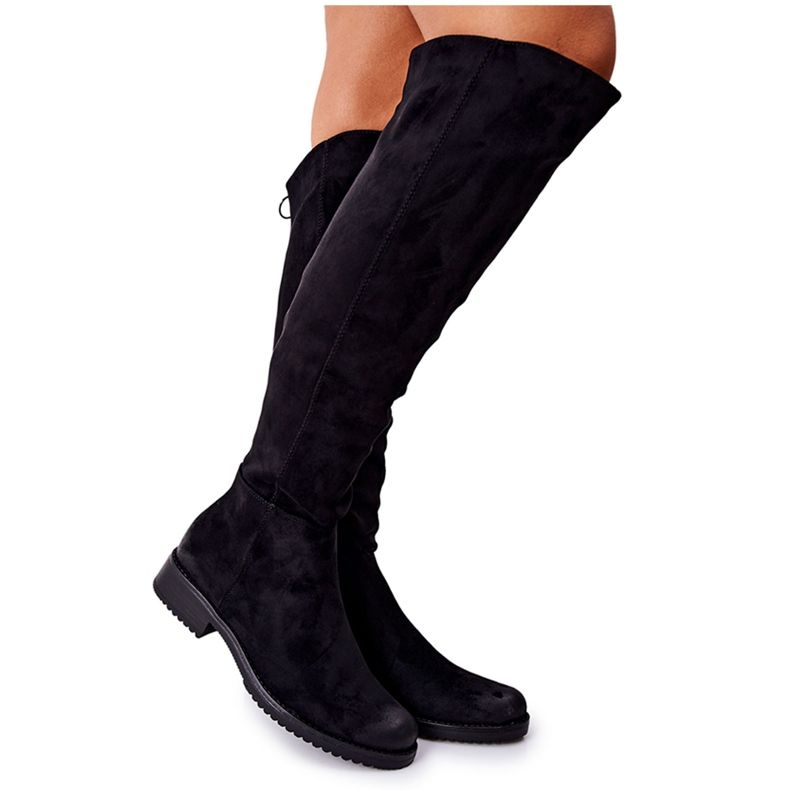 Vinceza Botas rasteiras de camurça feminino preto Ardmore