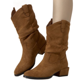 Botas de cowboy de camelo quentes Francis marrom