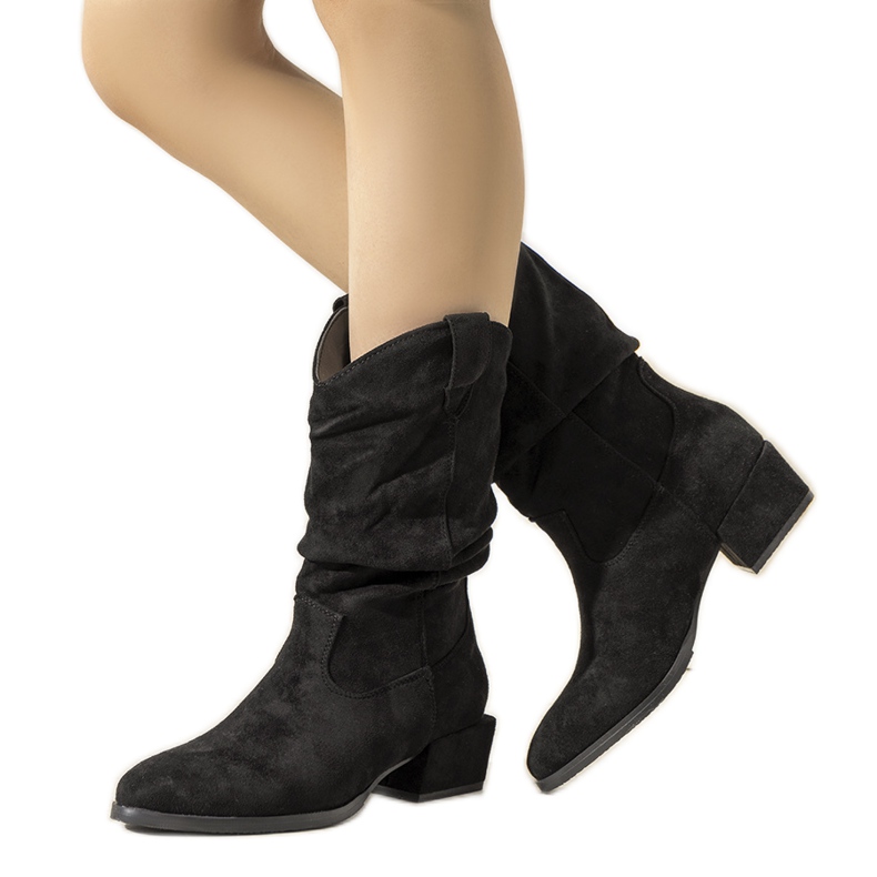 Botas de cowboy pretas Francis preto