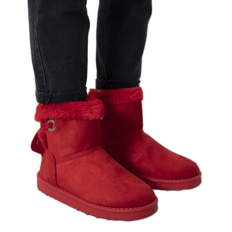 Botas de neve com isolamento vermelho Hamilton