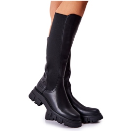 Sergio Leone Botas de couro com zíper Ampine preto Sergio Leone Botas de couro com zíper Ampine preto