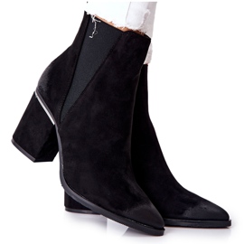 POTOCKI Botas de camurça pretas no salto coriseis preto