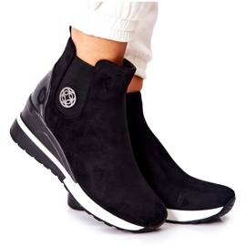 POTOCKI Botas pretas de camurça em cunha Lunelle preto