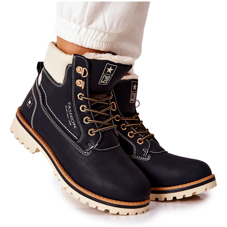 NEWS Trappers feminino Timberki Warmed Black Tiempo preto