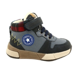 Botas dos meninos com o pêlo do American Club GC27 Navy Blue azul