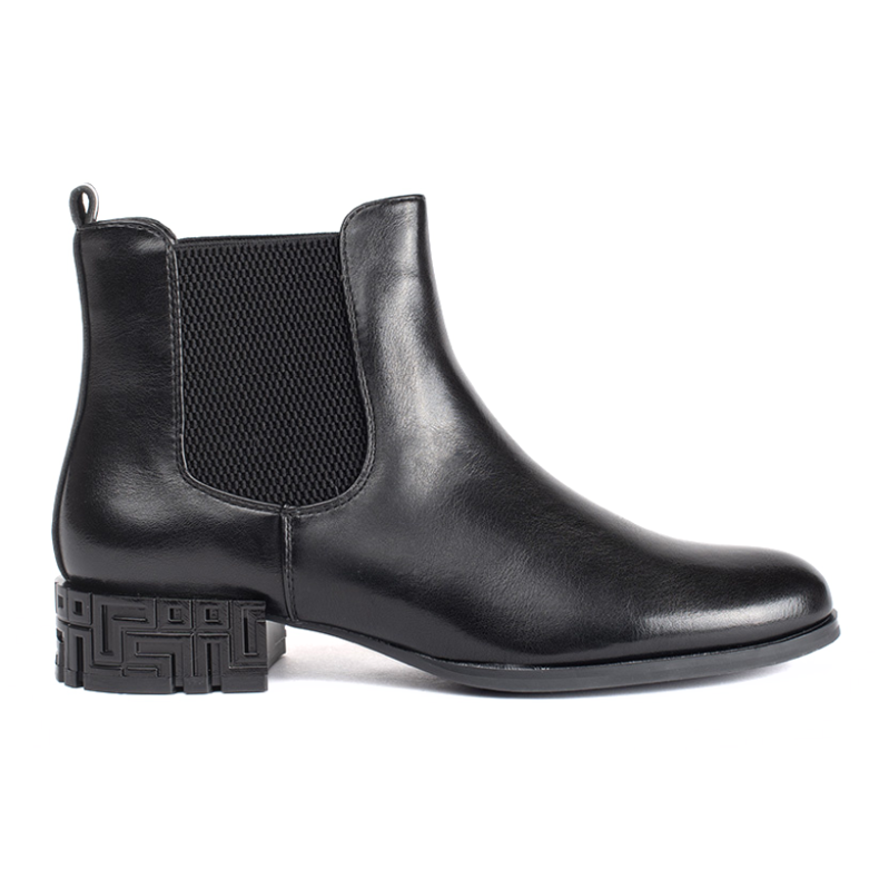Sergio Leone Botas Chelsea Com Salto Decorativo preto