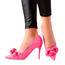 Seastar saltos altos da moda rosa