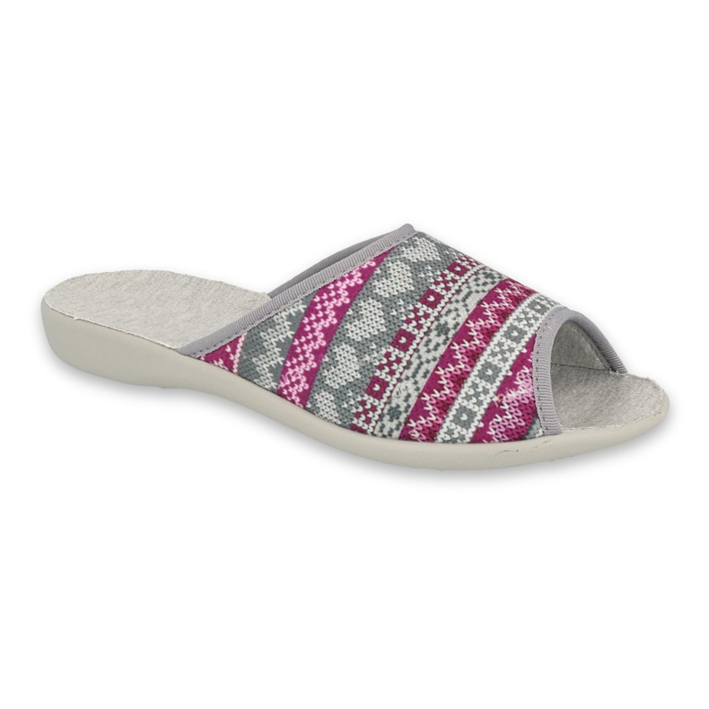 Sapatos femininos Befado pu 254D133 rosa cinza