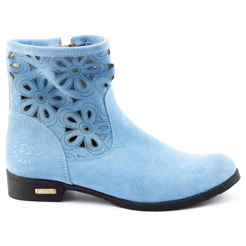 Olivier Botas Alice azuis com bordados confortáveis azul