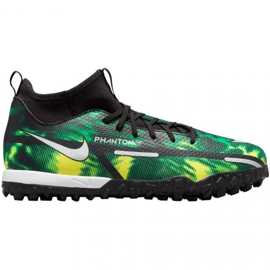 Chuteiras Nike Phantom GT2 Academy Df Tf Sw Jr DM0741 003 verde, multicolor verde