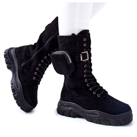 Botas de camurça na plataforma com rim preto Issanti