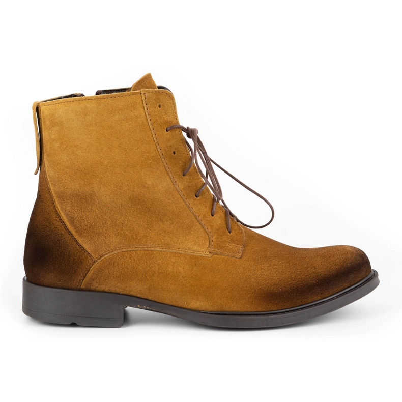 Olivier Botas de couro de inverno masculinas 7006 KB marrom castanho