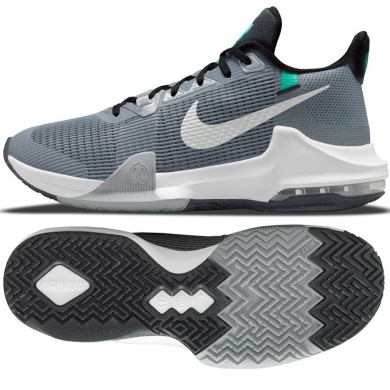 Tênis de basquete Nike Air Max Impact 3 M DC3725 002 cinza tons de cinza