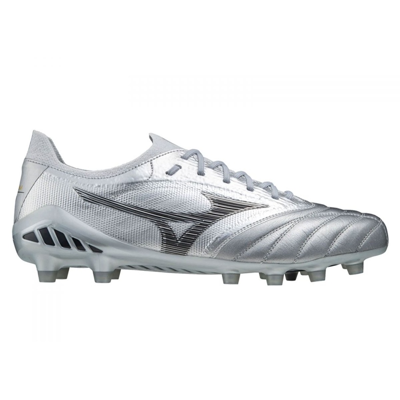 Chuteiras Mizuno Morelia Neo Iii Beta Japão Fg M P1GA219003 cinza prata