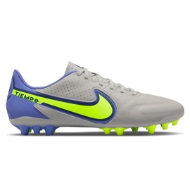 Chuteiras Nike Tiempo Legend 9 Academy Ag M DB0627-075 cinza azul tons de cinza