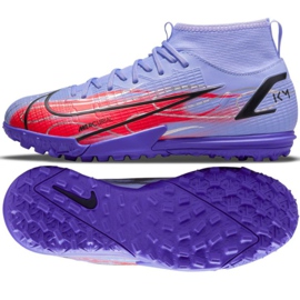 Nike Mercurial Superfly 8 Academy Km Tf Jr DB0935 506 chuteiras multicolorido roxo