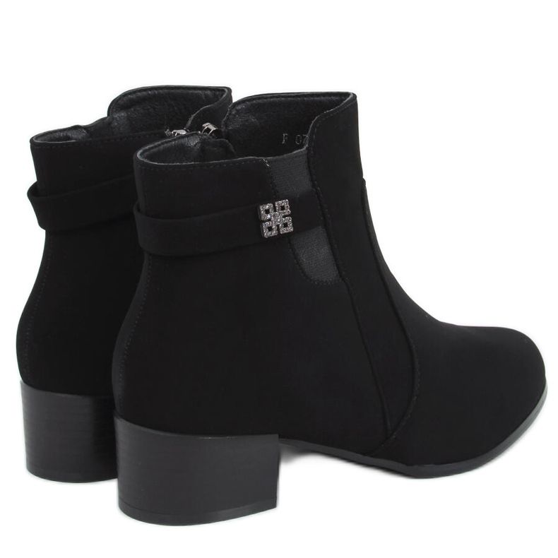 Botas de salto baixo Radd Black preto