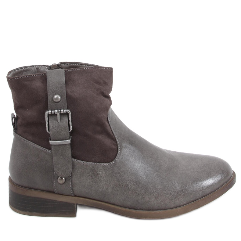 Botas femininas Finu Khaki cinza Botas femininas Finu Khaki cinza
