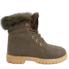 Botas de madeira com isolamento feminino Well Green Black verde