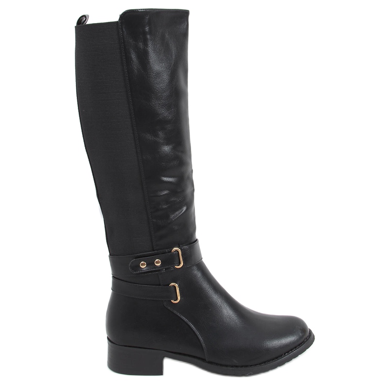 Botas de montaria femininas Miko Black preto