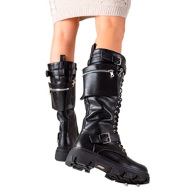 Seastar Botas de trabalhador com bolso preto